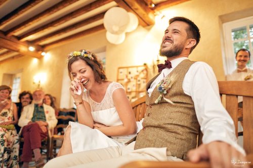 Fous rire en cérémonie laïque mariage