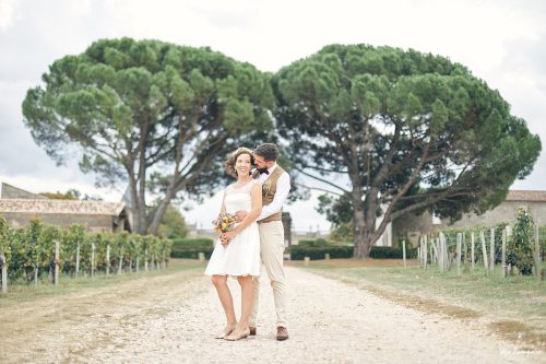 Photo de couple au Chateau Saint-George à Saint-Emilion